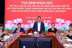 Sách về phòng chống tham nhũng của Tổng Bí thư cần đưa vào giảng dạy lý luận chính trị
