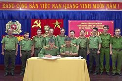 Công an 9 huyện, thị xã, thành phố đồng bằng Quảng Nam ký kết giao ước thi đua