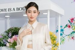 Hoa hậu Lương Thùy Linh thanh lịch đọ sắc cùng hoa