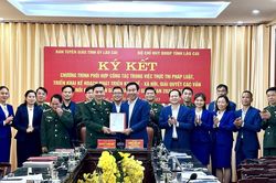 Ban Tuyên giáo Tỉnh ủy và Bộ Chỉ huy Bộ đội Biên phòng tỉnh ký kết chương trình phối hợp công tác giai đoạn 2023 - 2026