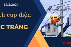 Lịch cúp điện hôm nay tại Sóc Trăng ngày 13/3/2023