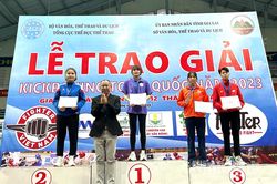Các nữ võ sỹ Ninh Bình đạt 5 huy chương tại Giải vô địch Kickboxing toàn quốc