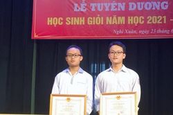 Hai anh em ruột ở Hà Tĩnh 'ẵm' giải Nhất, Nhì học sinh giỏi Quốc gia