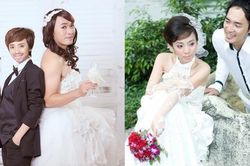 Thu Trang và Tiến Luật đăng loạt ảnh cưới 'để đời' trong ngày Quốc tế hạnh phúc