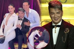 Kim Lý gặp sự cố ở sự kiện phim của Đàm Vĩnh Hưng, Hà Hồ nhanh chóng 'chữa cháy' cho chồng