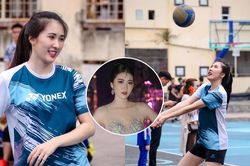 Nữ sinh chơi bóng chuyền khiến CĐV xao xuyến, nhan sắc không thua kém hoa hậu