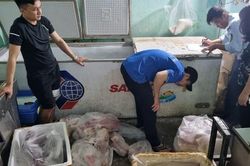 Tạm giữ gần 600 kg gà đông lạnh, bò viên, râu bạch tuộc... không rõ nguồn gốc xuất xứ