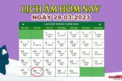 Lịch âm 28/3 – Âm lịch hôm nay 28/3 chính xác nhất - lịch vạn niên 28/3/2023