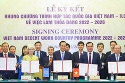 Ký kết khung Chương trình hợp tác Quốc gia Việt Nam-ILO về việc làm thỏa đáng giai đoạn 2022-2026