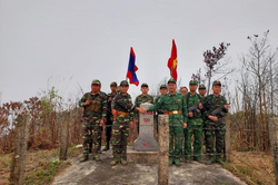 Tuần tra song phương tuyến biên giới Điện Biên - Luông Pha Băng