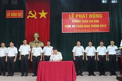 Lữ đoàn 957, Vùng 4 Hải quân phát động thi đua bảo đảm an toàn giao thông năm 2023