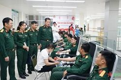 Sôi nổi Ngày hội hiến máu tình nguyện tại Bệnh viện Quân y 103
