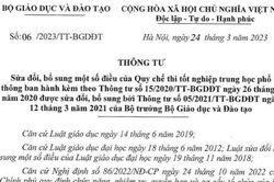 Chính thức sửa đổi quy chế thi tốt nghiệp THPT 2023