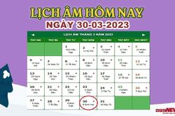 Lịch âm 30/3 – Âm lịch hôm nay 30/3 chính xác nhất - lịch vạn niên 30/3/2023