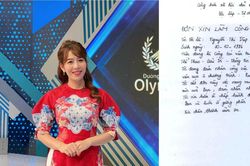 Lá đơn viết tay của MC Diệp Chi VTV 'gây sốt'