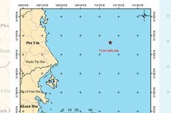 Động đất trên Biển Đông, cách thành phố Tuy Hòa 82 km