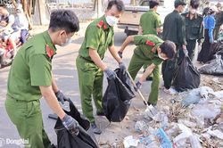 Lính trẻ cơ động tích cực tham gia phong trào