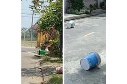 Ngả nghiêng thùng rác