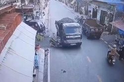 Bất ngờ lao vào ô tô tải, tài xế gặp tai họa