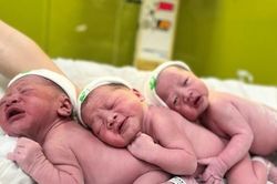 Sinh 3 bé với tổng gần 7,5 kg