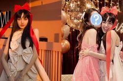 Lisa như 'búp bê sống' trong bữa tiệc sinh nhật tại quê nhà, đọ sắc cực gắt với 'đệ nhất mỹ nhân Thái Lan'