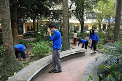 Thanh niên Trường Đào tạo, bồi dưỡng Cán bộ Công Thương Trung ương tăng cường xây dựng công sở xanh - sạch - đẹp