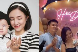 Con gái Salim đón sinh nhật 1 tuổi: Đeo sash hệt Hoa hậu, khoe ảnh triệu like ở bữa tiệc