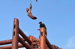 Huy động phương tiện hạng nặng tháo dỡ công trình 20 tỷ đồng xây trái phép