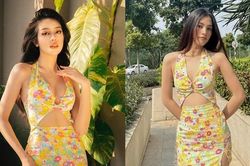 Yêu thích diện đầm hoa nhí, Hoa hậu Thanh Thủy 'đụng hàng' từ Phương Nhi tới Tiểu Vy