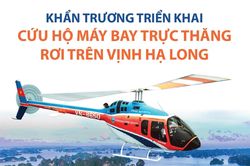Khẩn trương triển khai cứu hộ máy bay trực thăng rơi trên vịnh Hạ Long