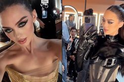 Vợ Tây của Bùi Tiến Dũng 'đắt show' thời trang hậu sinh con, nhan sắc cực bén sánh vai cùng dàn hoa hậu Việt