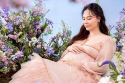 Bà xã Cường Đô La khoe nhan sắc cuốn hút khi mang thai lần 2