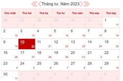 Xem lịch âm ngày 10/4/2023