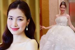 Hòa Minzy diện váy lộng lẫy như cô dâu, ẩn ý nói tới ngày trọng đại