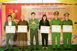 Sơ kết 3 năm thực hiện phong trào 'Chùa tinh tiến về an ninh trật tự' tại xã Yên Nhân