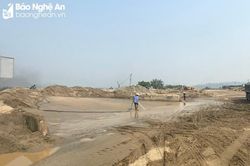Nghệ An: Giá cát xây dựng tăng mạnh do khan hiếm hàng