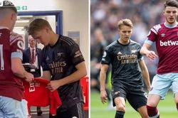CĐV Arsenal đứng ngồi không yên với hình ảnh này của Odegaard sau trận hòa West Ham