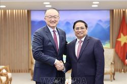 Thủ tướng Phạm Minh Chính tiếp Phó Chủ tịch Quỹ Đối tác cơ sở hạ tầng toàn cầu Jim Yong Kim