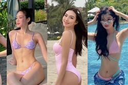 Dàn Hoa hậu đọ dáng 'đồng hồ cát': Thùy Tiên, Đỗ Thị Hà khiến fan không ngớt trầm trồ
