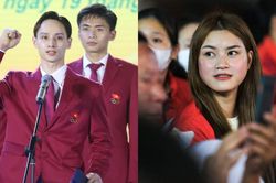 Dàn VĐV Việt Nam điển trai, xinh gái trong lễ xuất quân tham dự SEA Games 32, cứ ngỡ các ngôi sao showbiz