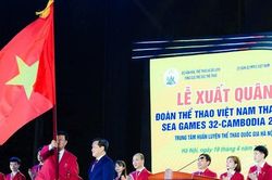 Hình ảnh ấn tượng tại Lễ xuất quân tham dự SEA Games 32