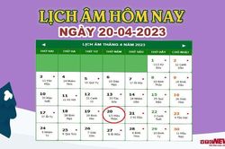 Lịch âm 20/4 – Âm lịch hôm nay 20/4 chính xác nhất - lịch vạn niên 20/4/2023