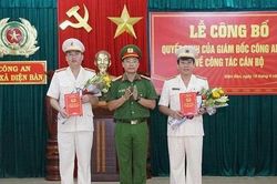 Công an tỉnh Quảng Nam công bố Quyết định về công tác cán bộ