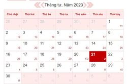 Xem lịch âm ngày 21/4/2023