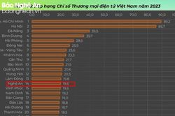 Nghệ An tiếp tục dẫn đầu khu vực Bắc Trung Bộ về Chỉ số Thương mại điện tử