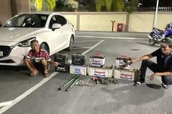 Bắt 2 đối tượng trộm bình ắc quy xe ô tô