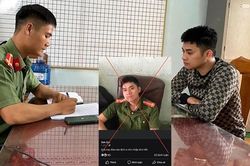 Chụp ảnh mặc trang phục CAND đăng facebook để câu view