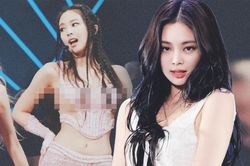 Jennie gây tranh cãi vì trang phục hở bạo, lộ cả miếng dán ngực trên sân khấu?