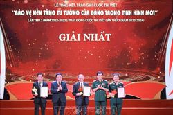 Trao giải Cuộc thi viết 'Bảo vệ nền tảng tư tưởng của Đảng trong tình hình mới' lần thứ hai