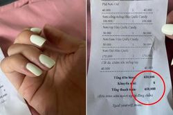Làm bộ nail sơn trơn, cô nàng ''đơ cả người'' khi cầm bill thanh toán